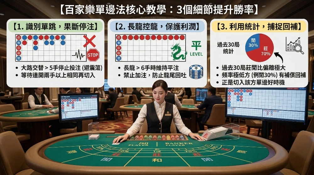 【百家樂打法教學】單邊投注法實測心得：提升勝率的3個核心細節