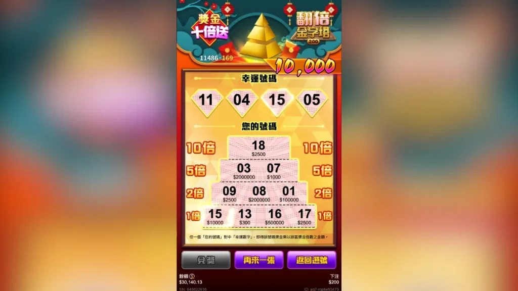 翻倍金字塔：RG電子老虎機評價2